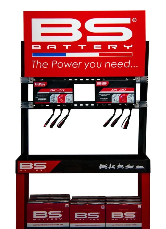 Estación de carga BS BATTERY - Expositor + Soporte (Cargador no incluido)
