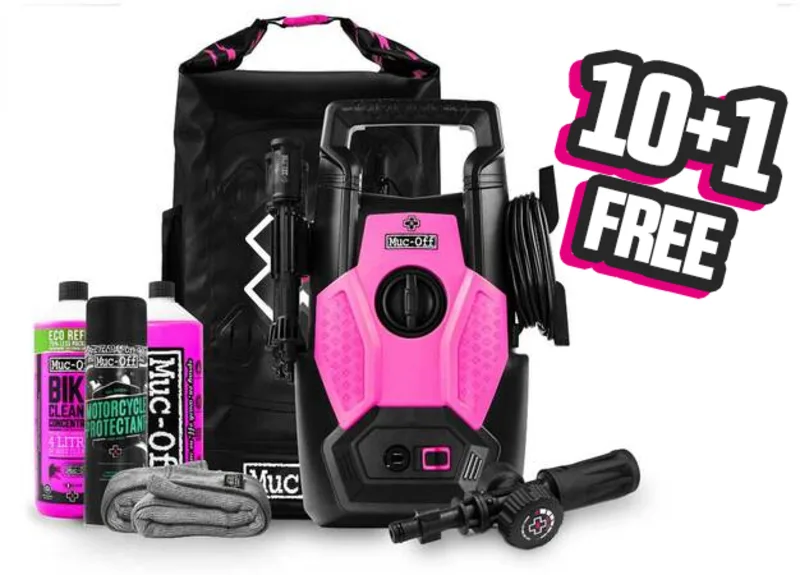 Kit de hidrolimpiadora para moto y bici MUC-OFF - Pack 10 uds + 1 GRATIS