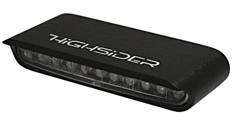 Intermitente LED HIGHSIDER pro Stripe - homologado E - negro/traslúcido - Pareja