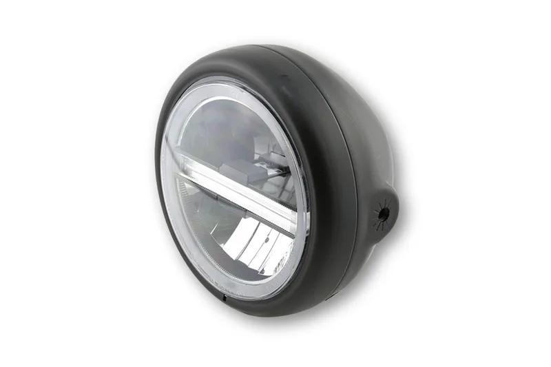 Faro delantero LED HIGHSIDER pro Pecos Type 6 - 5 3/4 inch - negro