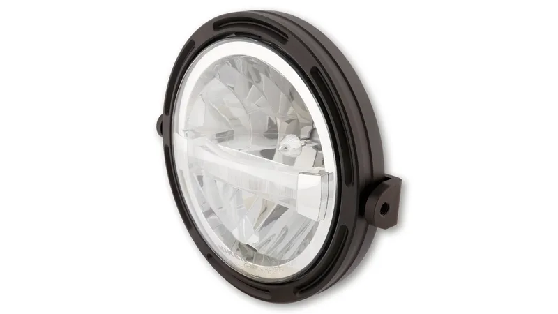 Faro delantero LED HIGHSIDER pro Frame-R1 Type 4 - 7 inch - negro