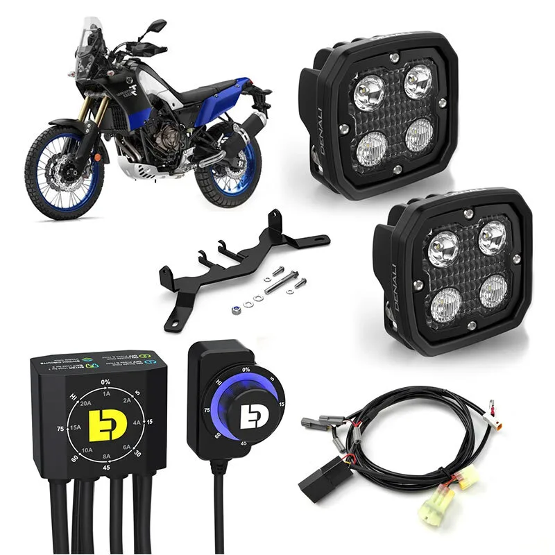 Kit de faro auxiliar LED DENALI D4 con cableado y controlador DialDim™