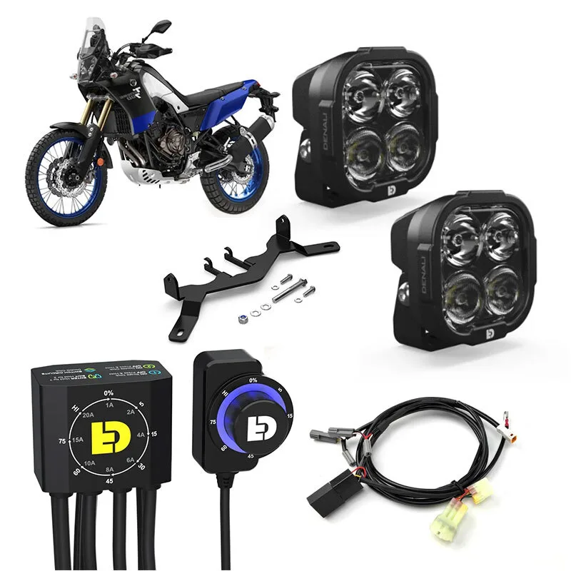 Kit de faro auxiliar LED DENALI DL4 con cableado y controlador DialDim™