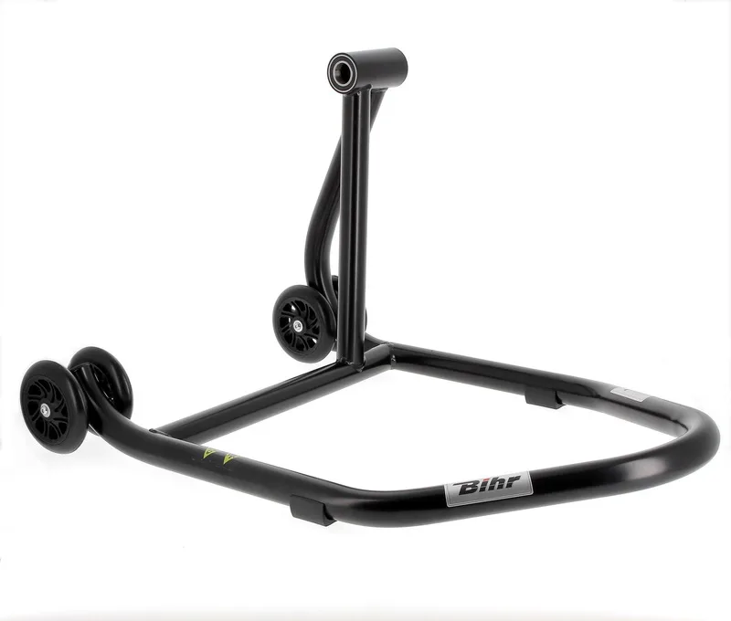 Caballete monobrazo derecho BIHR Home Track color negro mate y ruedas negras