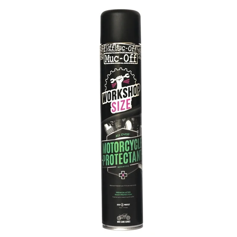 Spray protector con PTFE (teflón) MUC-OFF Motorcycle Protectant para taller - Spray 750ml (x6)