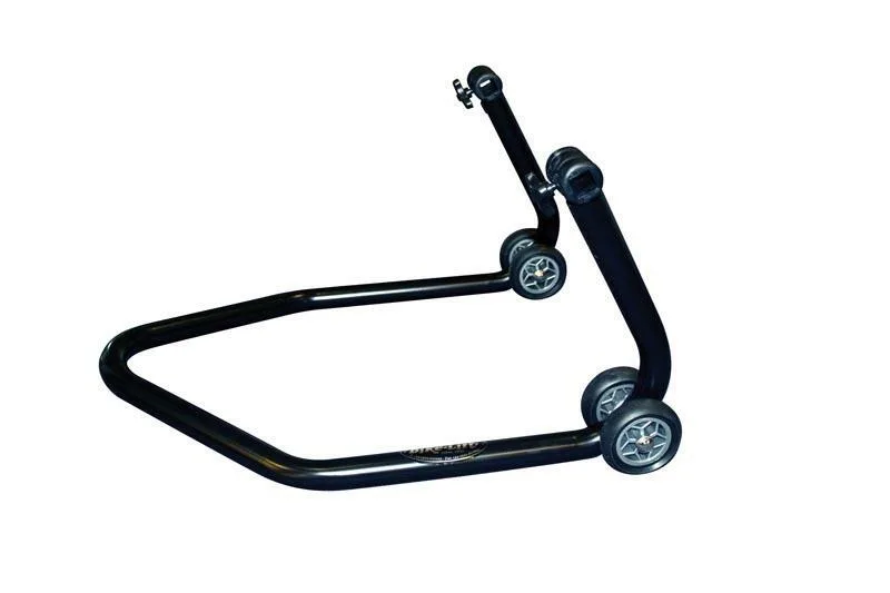 Caballete trasero BIKE LIFT universal negro con soportes de goma en "L"- RS -17