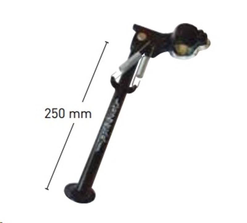 Caballete lateral universal para tubo ø26-ø32 – largo 250mm BUZZETTI