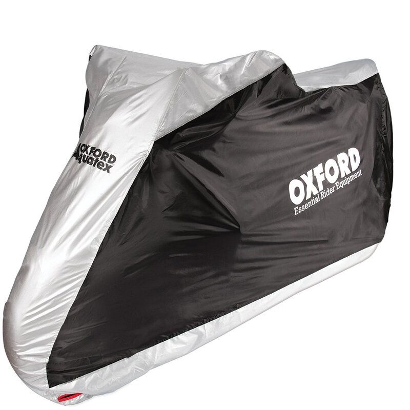 Funda de moto para exterior OXFORD Aquatex - Moto / Scooter - Negro / Plata - XL