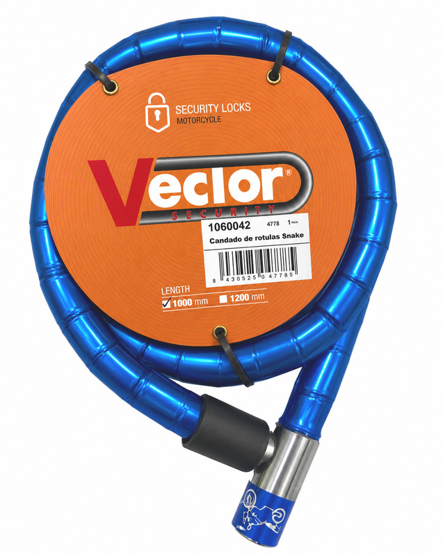Candado de rótulas VECTOR Snake - Ø25mm / 1,0m - Azul