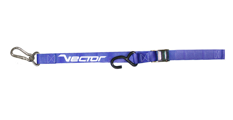 Eslinga VECTOR - 38 mm - gancho tipo S (Ø 9 mm) y mosquetón - Azul