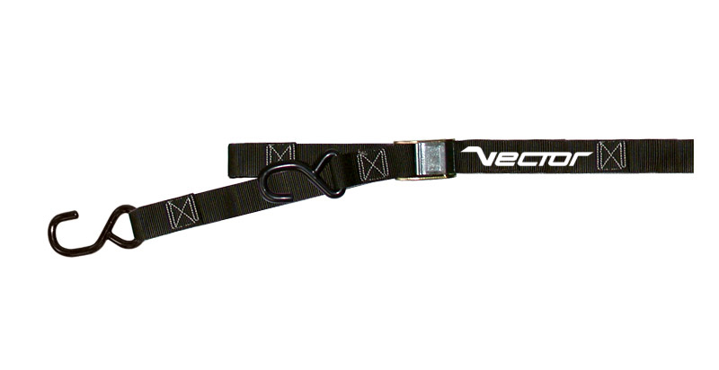 Eslinga VECTOR - 38 mm - bucle y 2 ganchos tipo S (Ø 9 mm) - Negro