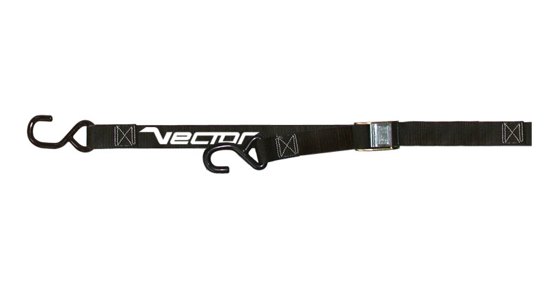 Eslinga VECTOR - 25 mm - bucle y 2 ganchos tipo S (Ø 9 mm) - Negro