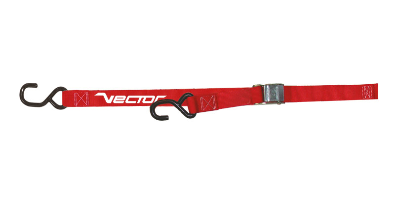 Eslinga VECTOR - 25 mm - bucle y 2 ganchos tipo S (Ø 9 mm) - Rojo