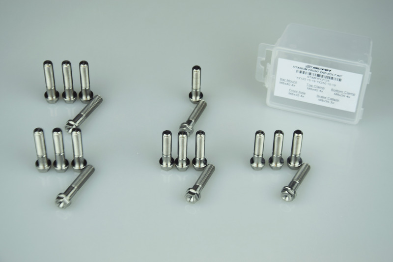 Kit tornillería eje delantero SCAR Titanio