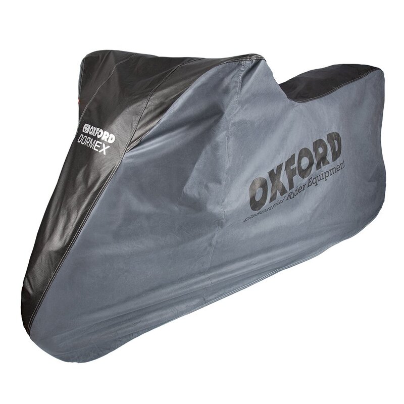 Funda de moto para interior OXFORD Dormex - Moto / Scooter - Negro / Plata - L
