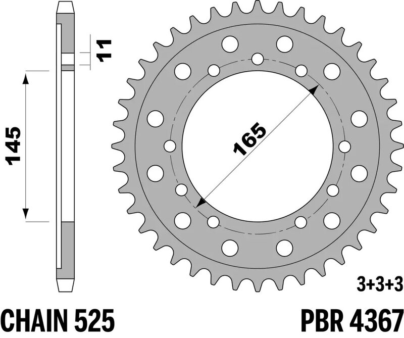 Corona PBR acero C45 estándar 4367 - 525