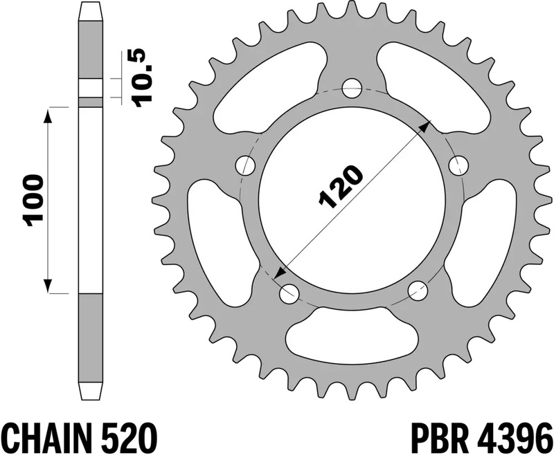Corona PBR aluminio ultra-light anodizado 4396 - 520