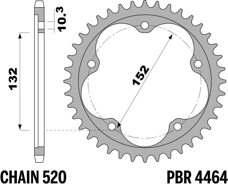 Corona PBR aluminio ultra-light anodizado 4464 - 520