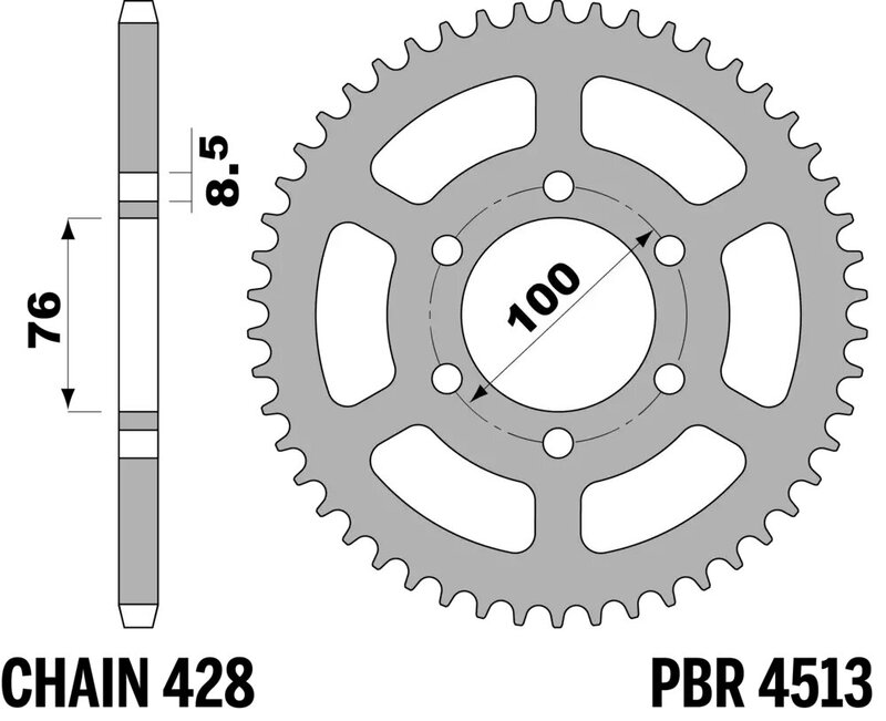 Corona PBR acero C45 estándar 4513 - 428