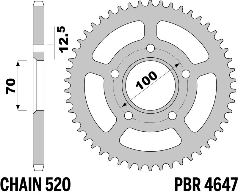 Corona PBR aluminio ultra-light anodizado 4647 - 520