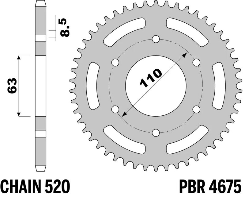 Corona PBR aluminio ultra-light anodizado 4675 - 520
