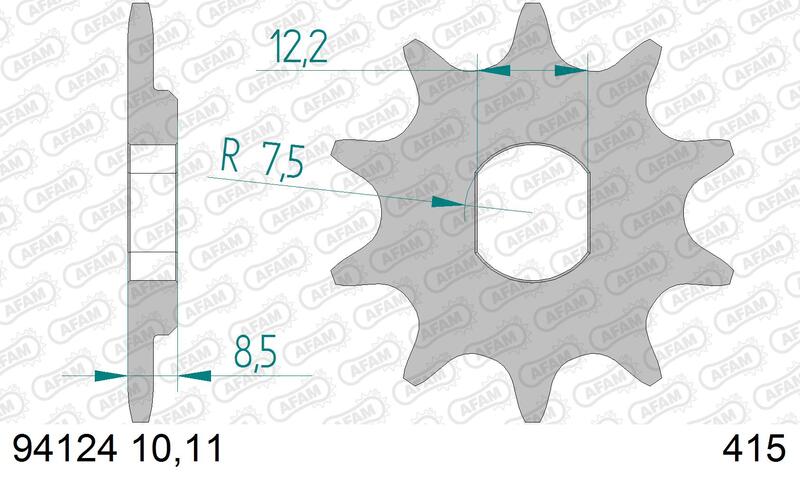 Piñón AFAM acero estándar 94124 - Paso 415