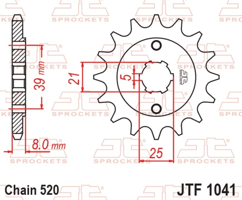 JT SPROCKETS Steel Standard Front Sprocket - 520