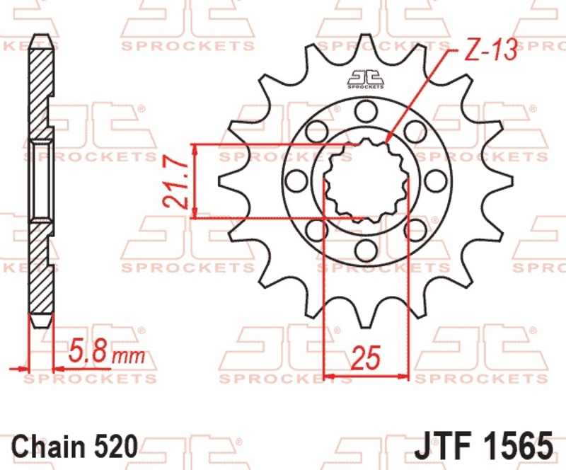 Piñon JT SPROCKETS acero 1565 - 520