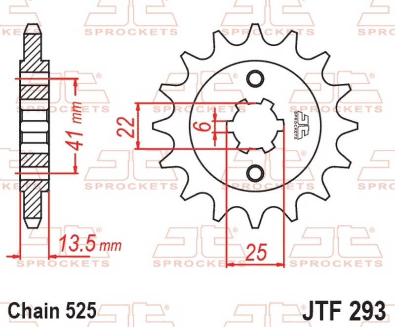 Piñón JT SPROCKETS acero estándar 293 - Paso 525