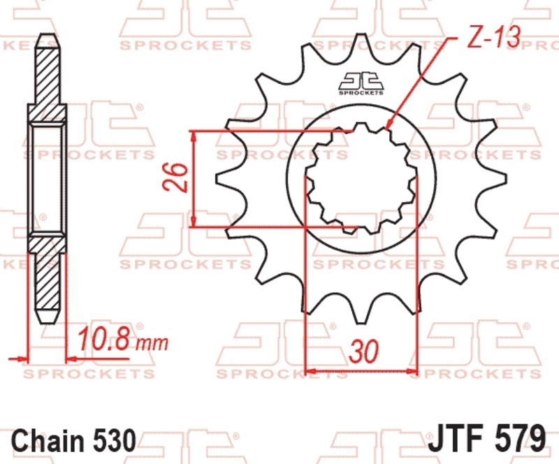 Piñón JT SPROCKETS acero estándar 579 - Paso 530