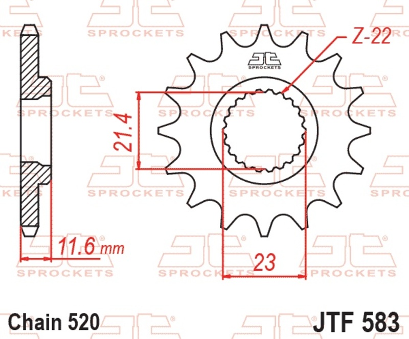 Piñon JT SPROCKETS acero 583 - 520