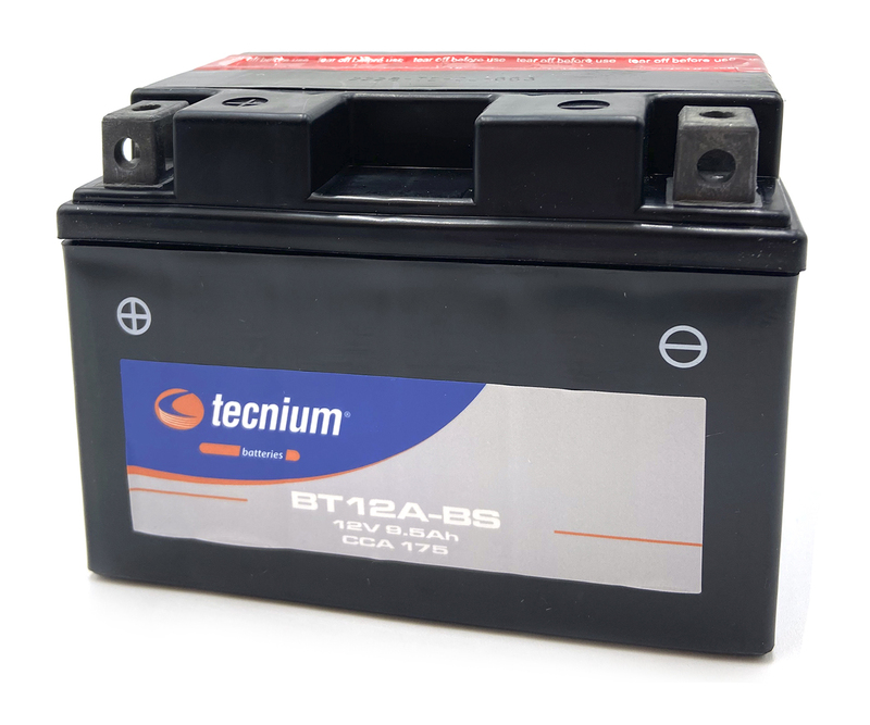 Batería TECNIUM BT12A-BS sin mantenimiento con pack de electrolito