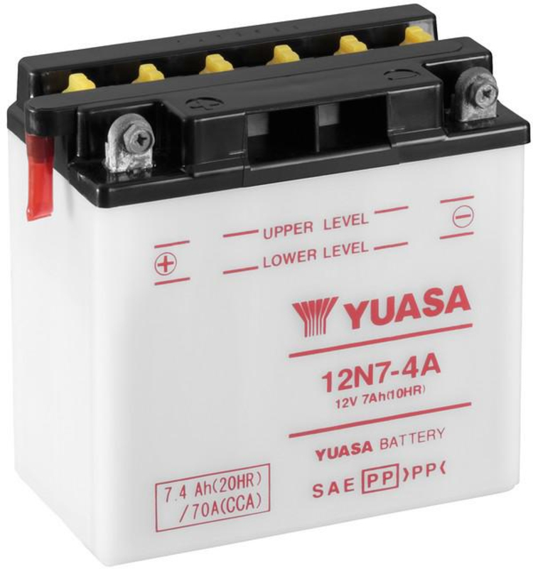 Batería YUASA 12N7-4A Dry charged (sin electrolito)