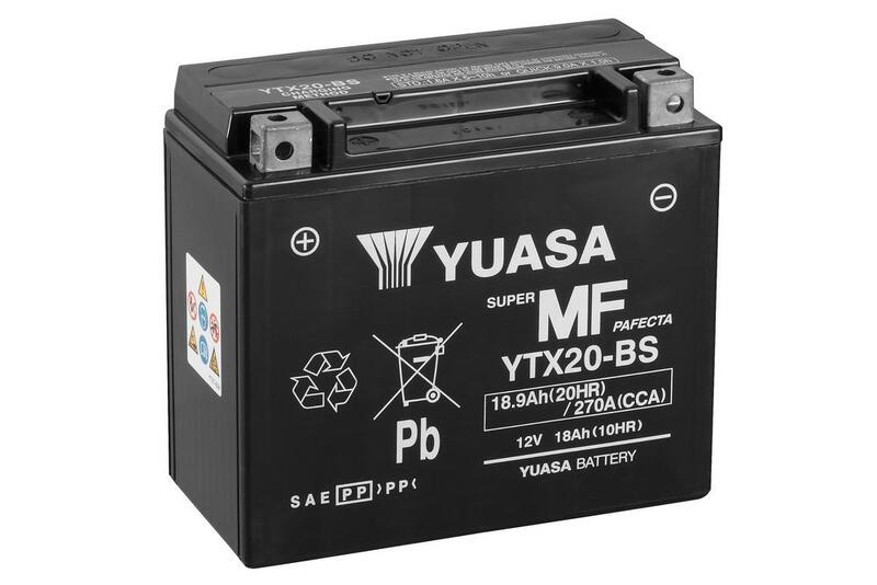 Batería YUASA YTX20-BS Combipack (con electrolito)