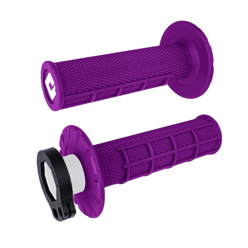 Puños ODI MX V2 Lock-On Half-Waffle - Morado