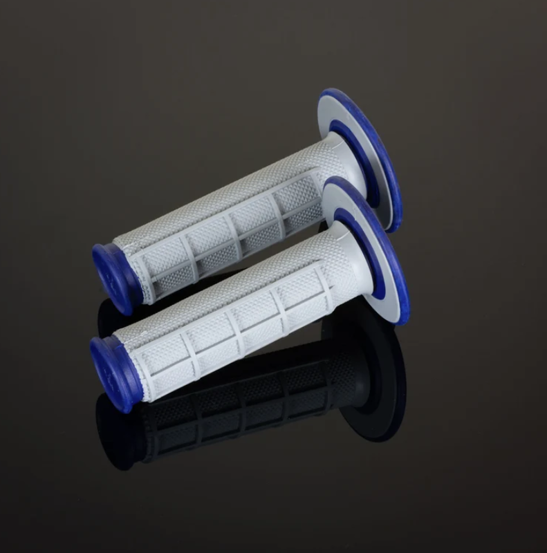 Puños Renthal Dual MX medio cuadradillo blando azul G157