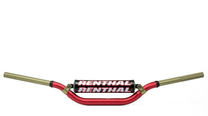 Manillar Renthal Twinwall alto rojo con protector