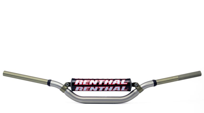 Manillar Renthal Twinwall Carmichael alto titanio con protector negro 997-01-TG-02-185