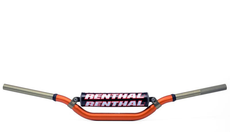 Manillar RENTHAL Twinwall 999 McGrath naranja con protector negro