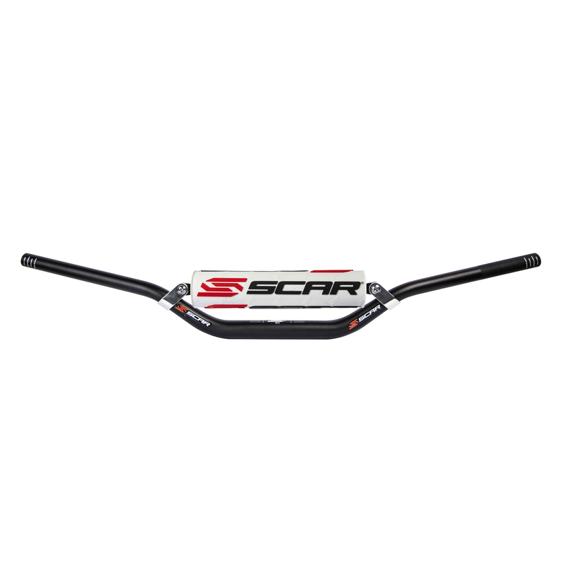Manillar SCAR S² Low Ø22,2mm - Negro / Protector blanco