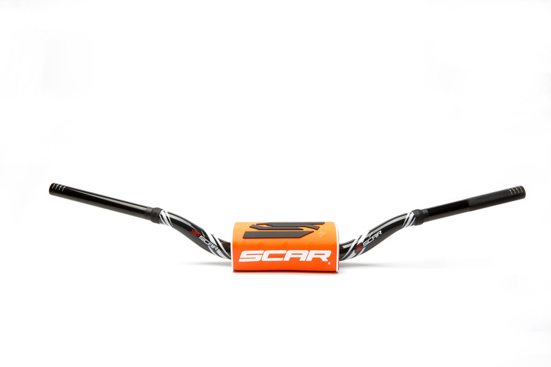 Manillar SCAR O² RC Color Ø28,6mm - Negro / Protector naranja