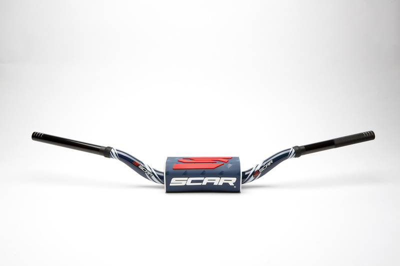 Manillar SCAR O² Color Yamaha YZ/YZF Ø28,6mm - Azul oscuro / Protector azul oscuro