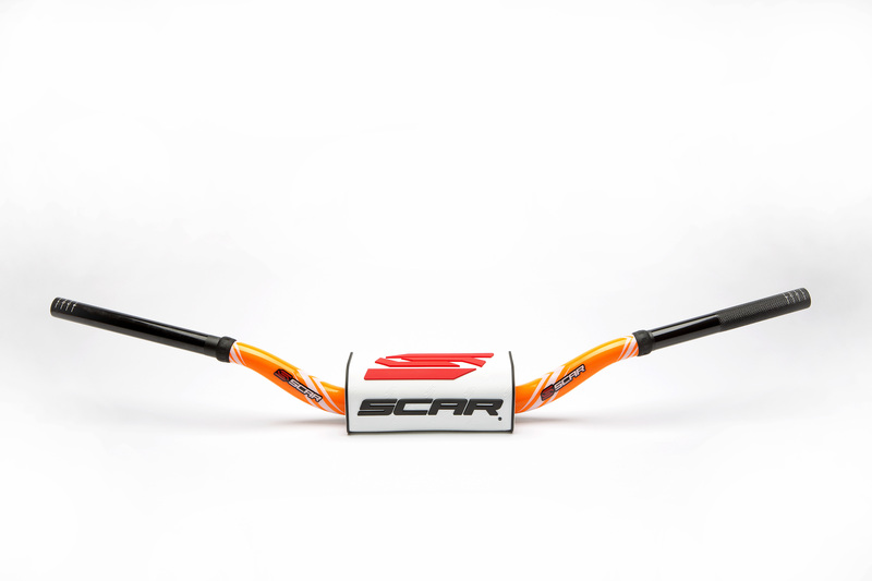 Manillar SCAR O² Color McGrath/Short Ø28,6mm - Naranja / Protector blanco