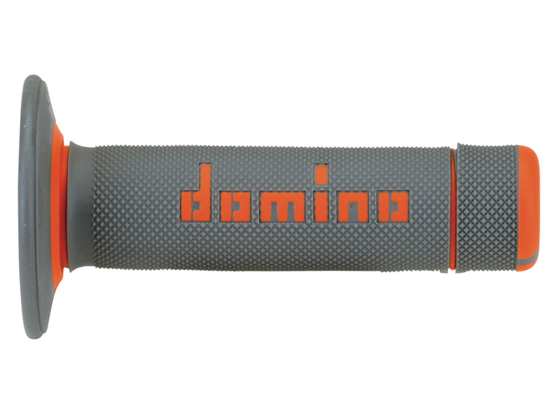Puños off road DOMINO cross gris/naranja A02041C4552