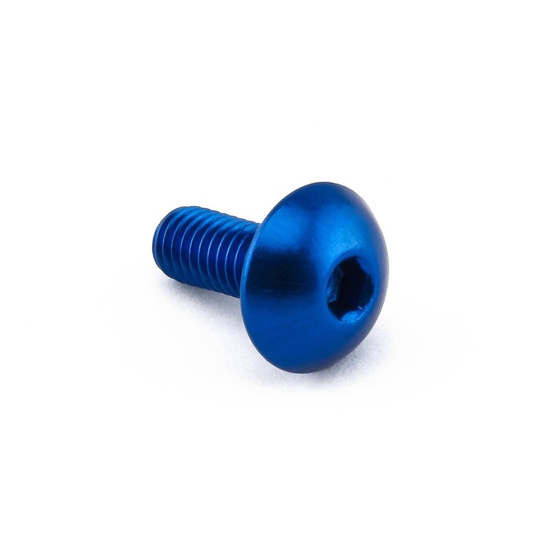 Tornillo aluminio PRO-BOLT cabeza abombada M5 x 12,00mm (paso 0,80mm) - Azul