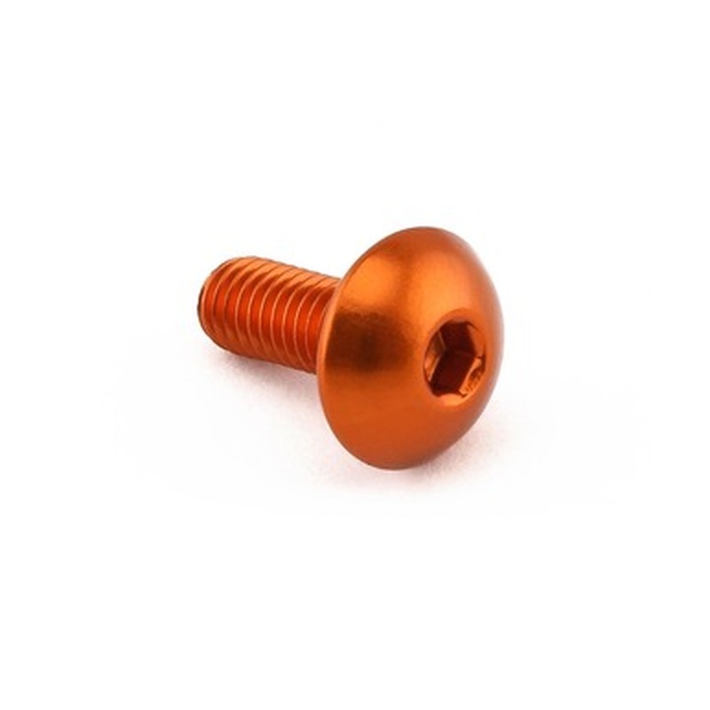 Tornillo aluminio PRO-BOLT cabeza abombada M5 x 12,00mm (paso 0,80mm) - Naranja