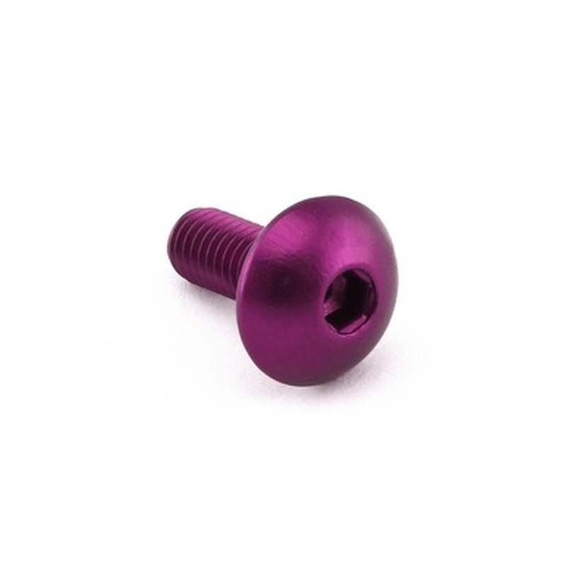Tornillo aluminio PRO-BOLT cabeza abombada M5 x 12,00mm (paso 0,80mm) - Violeta