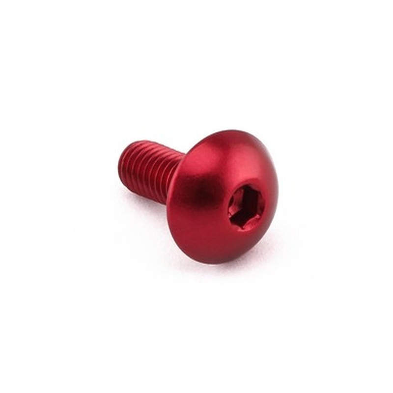 Tornillo aluminio PRO-BOLT cabeza abombada M5 x 12,00mm (paso 0,80mm) - Rojo