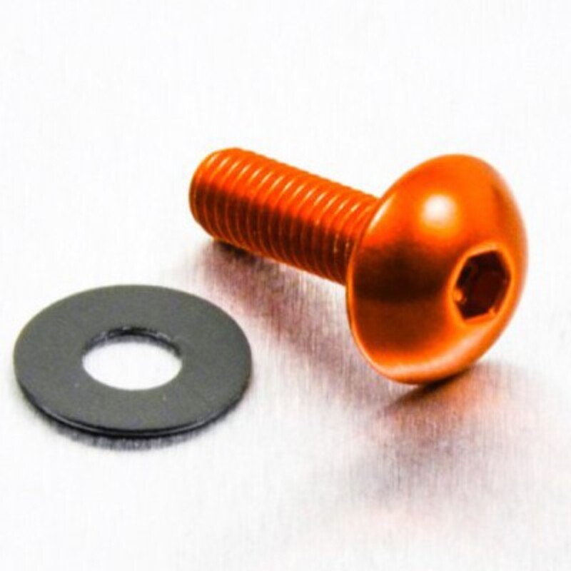 Tornillo aluminio PRO-BOLT cabeza abombada M5 x 16,00mm (paso 0,80mm) - Naranja