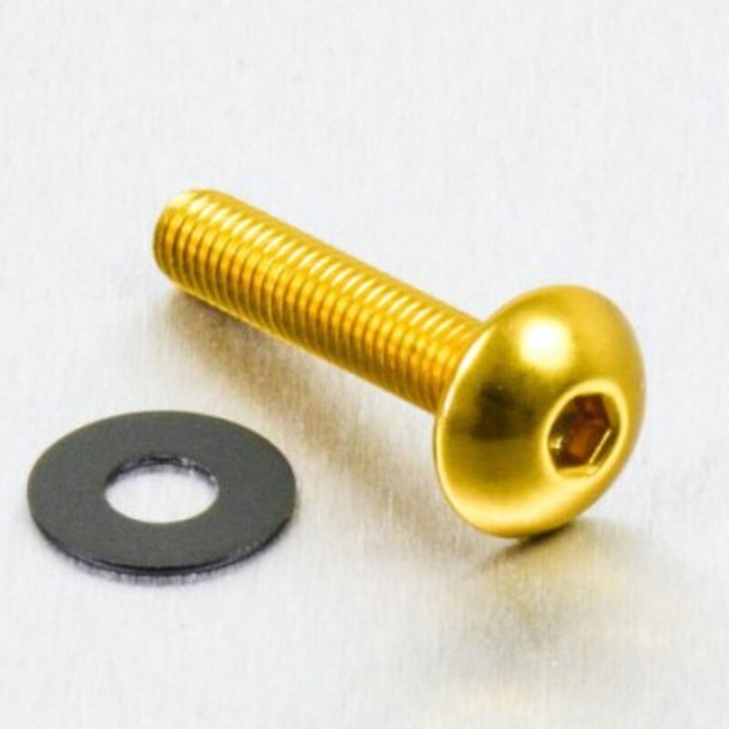 Tornillo aluminio PRO-BOLT cabeza abombada M5 x 20,00mm (paso 0,80mm) - Oro
